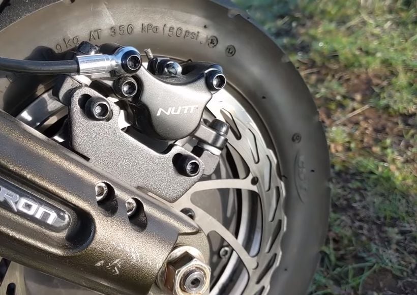 Close Up of Dualtron Thunder Powerful Hydraulic Disc Brake