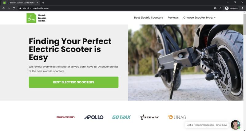 Electric Scooter Insider Homepage