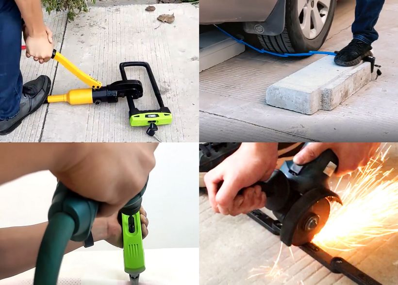 Electric Scooter Locks Resisting Hydraulic Cutters, Sawing, and Drilling