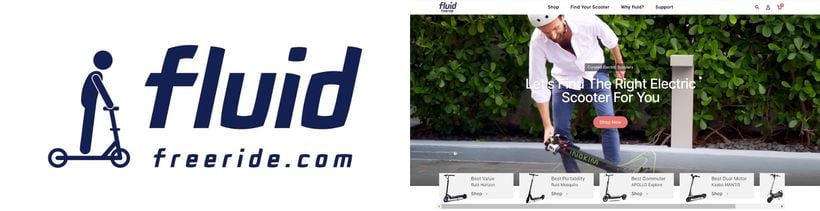 FluidFreeRide Logo and Website