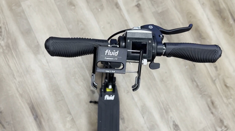 Freehand LITE Phone Holder Attached to Handlebars