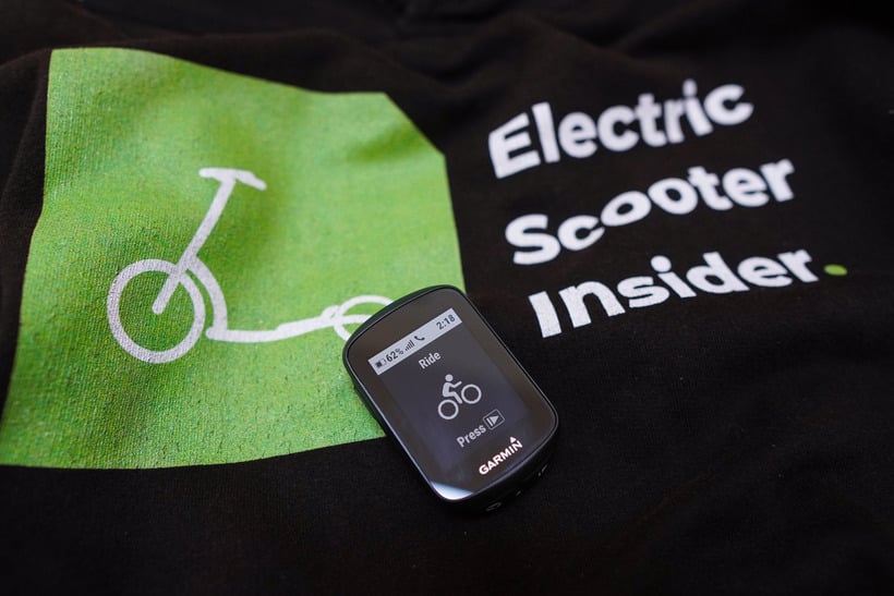 Garmin Edge 130 Plus Resting On An Electric Scooter Insider Hoodie