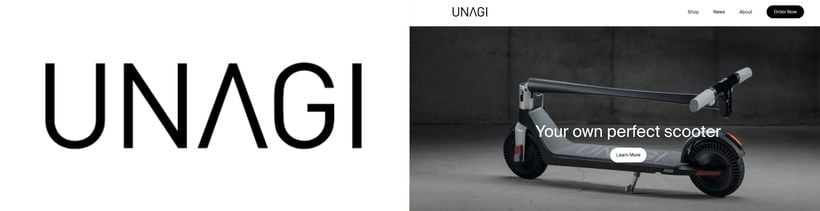 Unagi Logo and Website